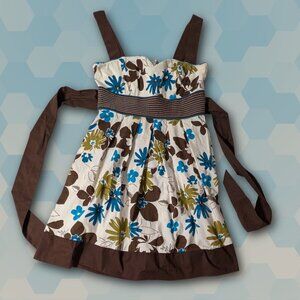 Speechless Women's Size S Blue/Brown Floral Sleeveless Cocktail Dress